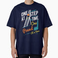 Step at a Time, One Pound at a Time | Motivational Fitness Design by NoviaRobert Unisex , , , Long Sleeve Tee
