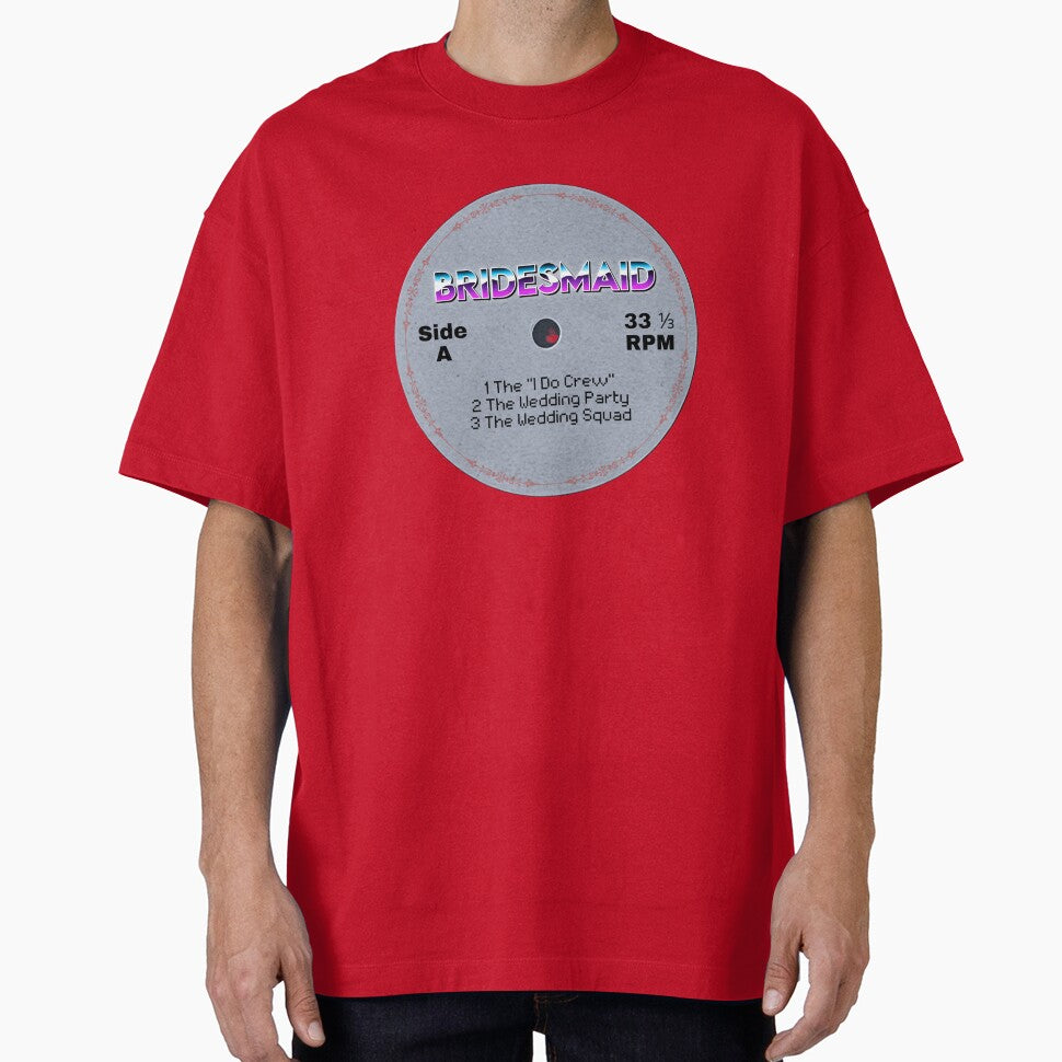 Bridesmaid Vinyl Record Label Design – Retro Wedding Music Aesthetic by MusicFanTees