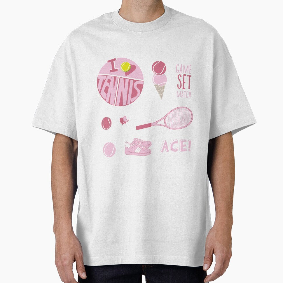 Pink Retro Tennis Sticker Pack by The-Goods