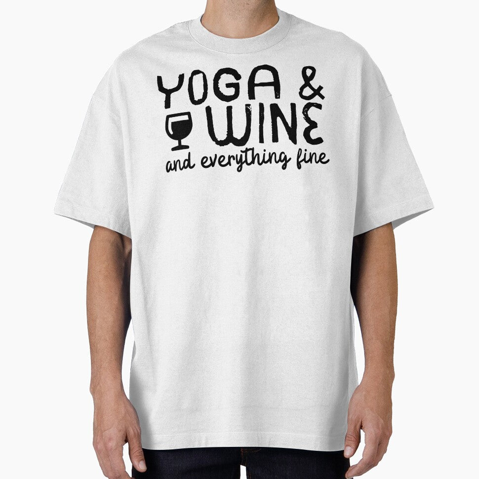 Yoga And Wine And Everything Fine by m95sim Unisex , , , Long Sleeve Tee