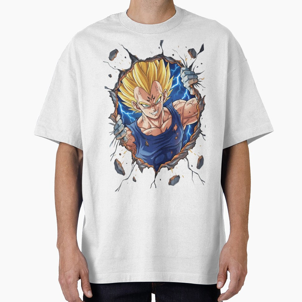Unleashed Anime Warrior Breaking Through Energy W by Artistic canvas store Unisex , , , Long Sleeve Tee