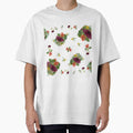 Dahlia palm flower pattern a watercolor sketch by Yana Mustafina | Boho Soulful Designs Unisex , , , Long Sleeve Tee