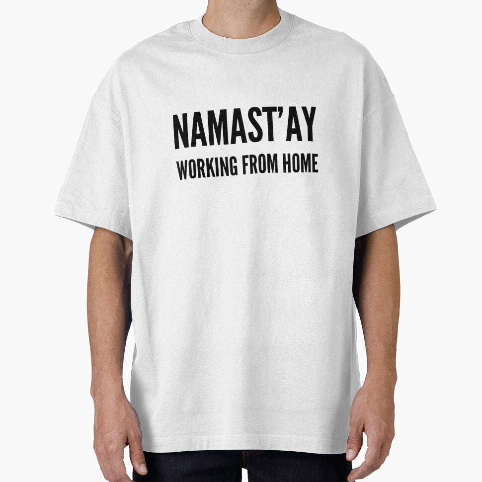 Namast'ay Work From Home by RiseandShineTee Unisex , , , Long Sleeve Tee