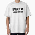 Namast'ay Work From Home by RiseandShineTee Unisex , , , Long Sleeve Tee