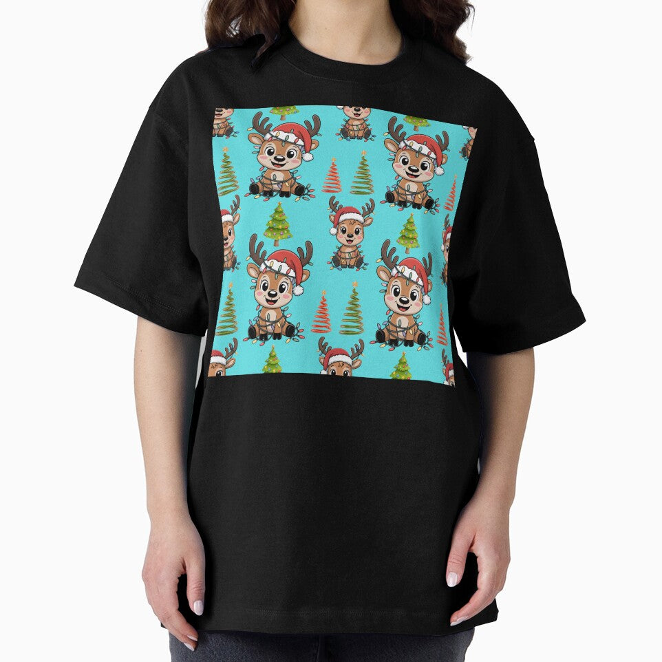Christmas Reindeer Delight Seamless Pattern by Grang Art Artistic Designs