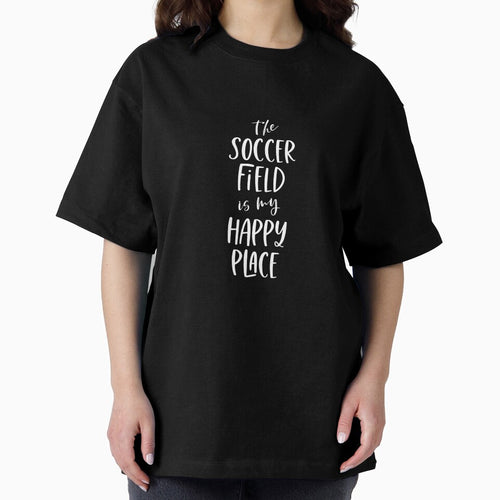 "The soccer field is my happy place" sports mantra typography by katzdzynes