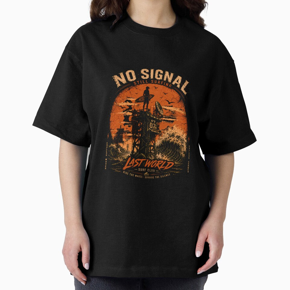 No Signal Still Surfing – Post Apocalyptic Surf Club Vintage by saamessart