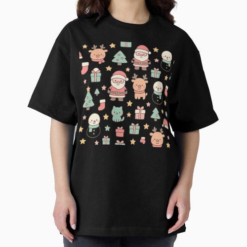 Adorable Christmas Pattern – Cute Santa, Rudolph & Snowman Holiday Design by mhose3