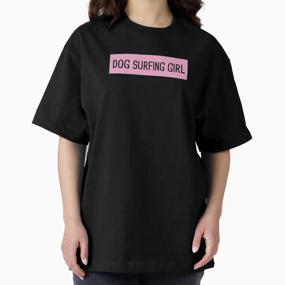 Dog Surfing Girl by orlumbuspirate Unisex , , , Long Sleeve Tee
