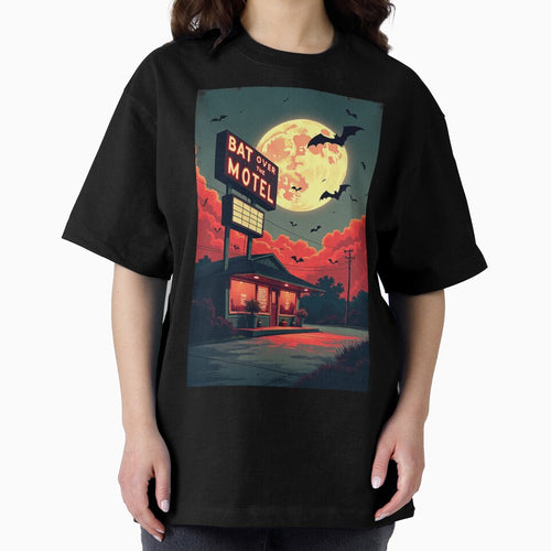 Bats Over the Motel – Vintage Horror Poster by Klysztof