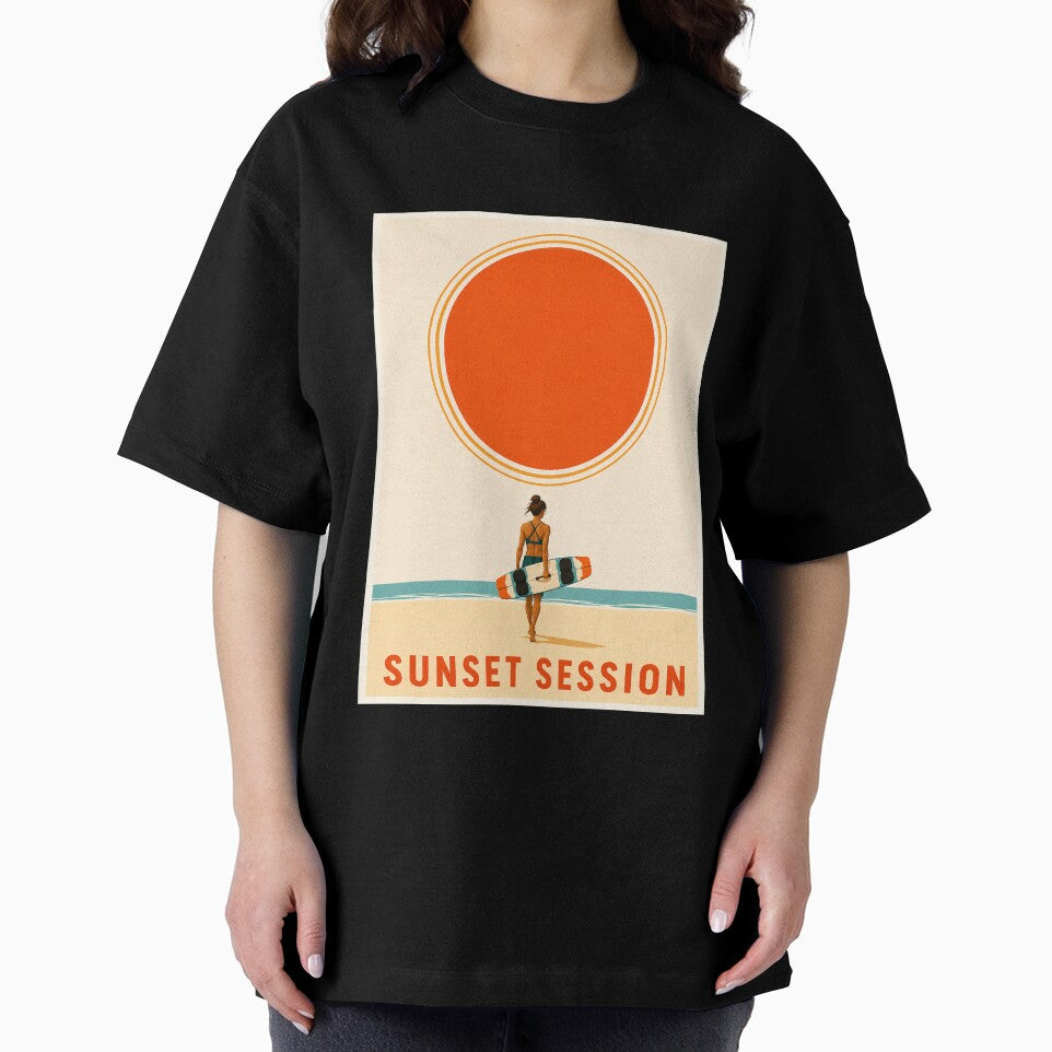 Sunset Session Vintage Kitesurf Beach Poster .No2 by Islabonita.