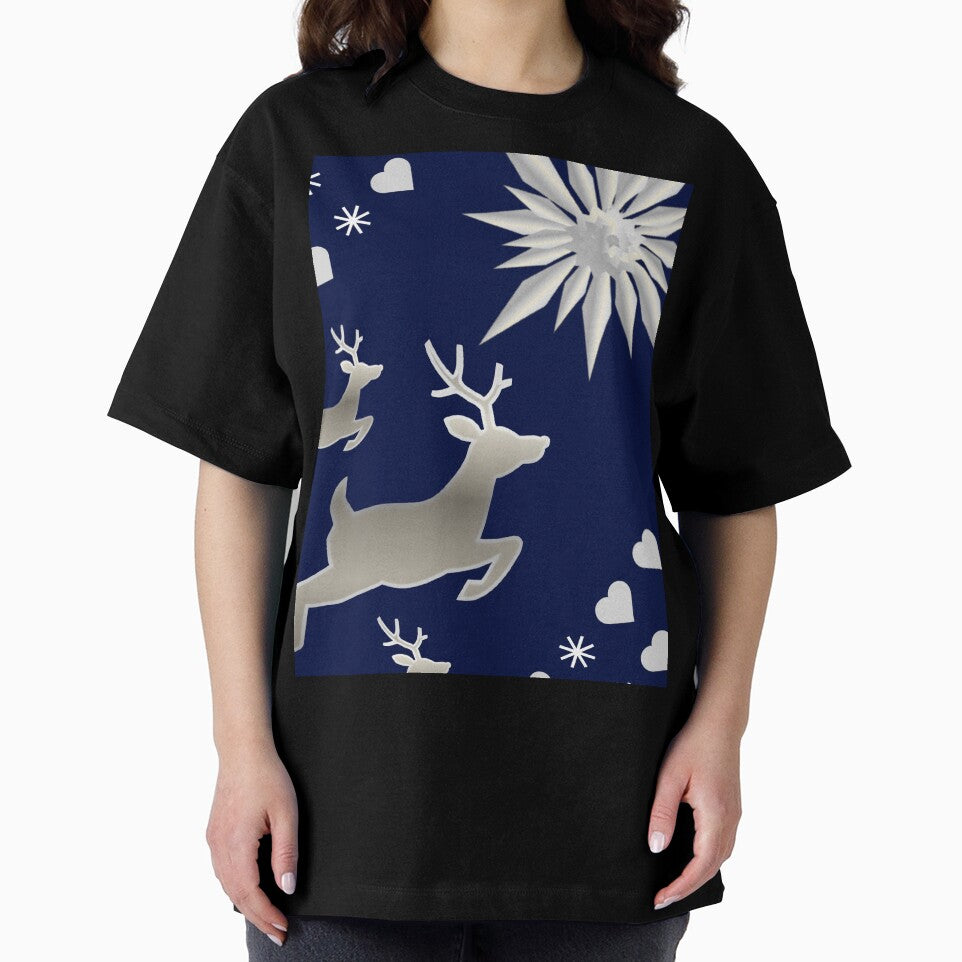 Silver Reindeer Christmas Pattern by HopeAndHustle