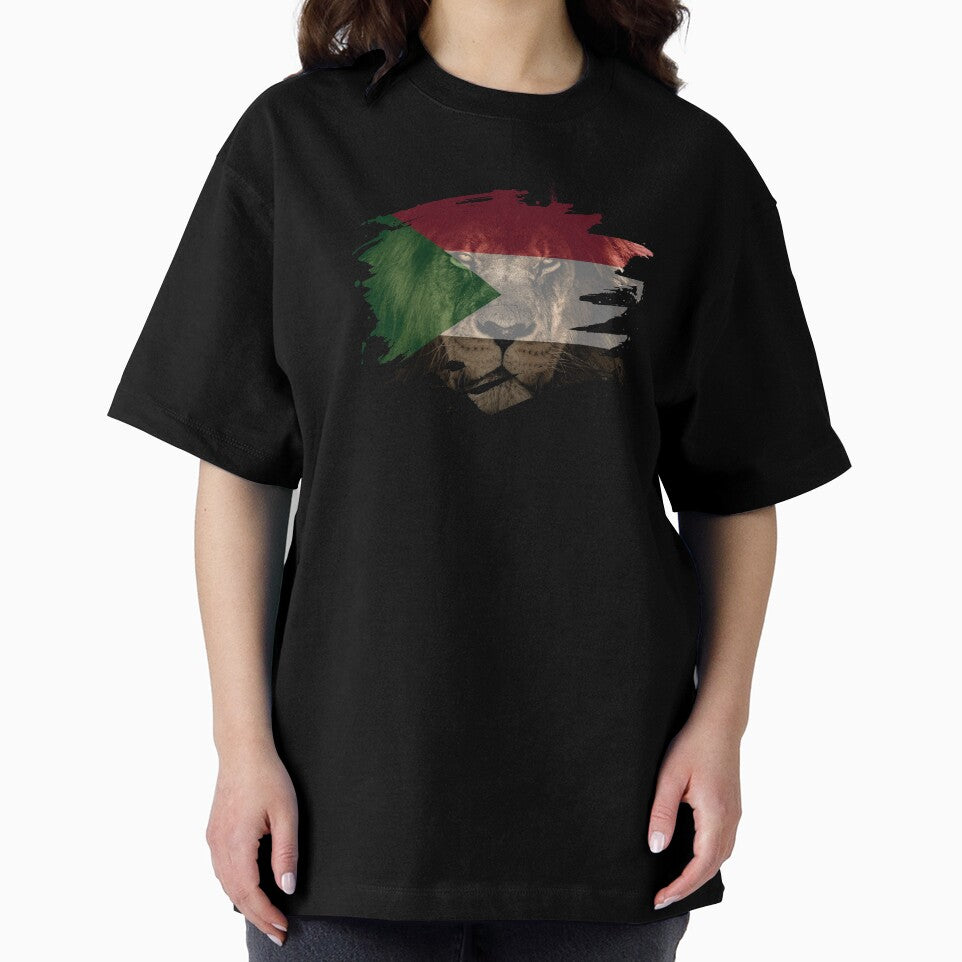 Sudan Flag & African Lion Picture   Sudanese Pride T Shirt by ockshirts