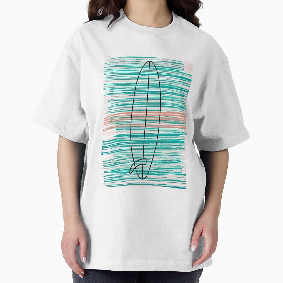 Surfing art surfboard minimal by Tropical Blood Unisex , , , Long Sleeve Tee