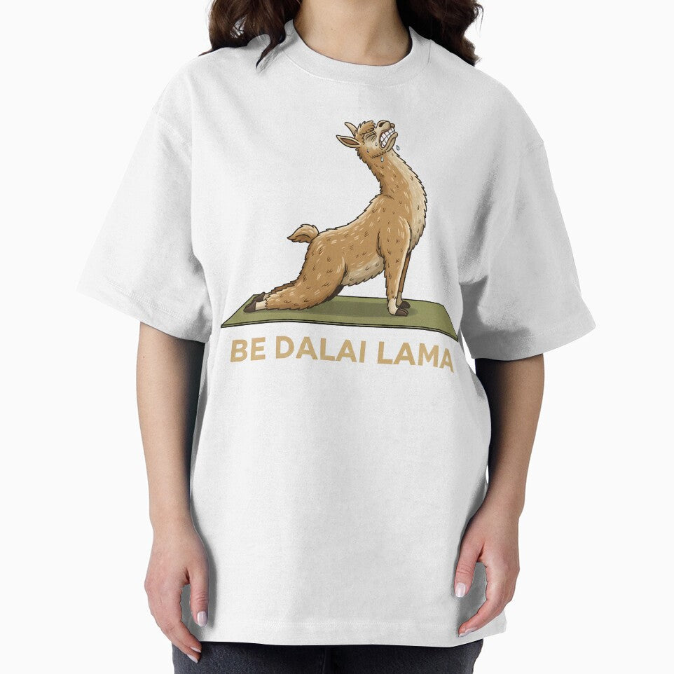 Alpaca Yoga Pun - Be Dalai Lama by OrlyLaWizard Unisex , , , Long Sleeve Tee