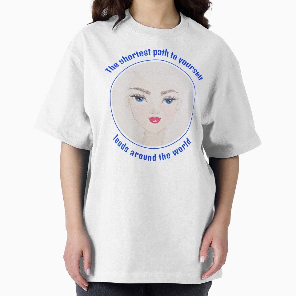 "The shortest path to yourself" cute travel design by CoolCleverCute by CoolCleverCute Unisex , , , Long Sleeve Tee