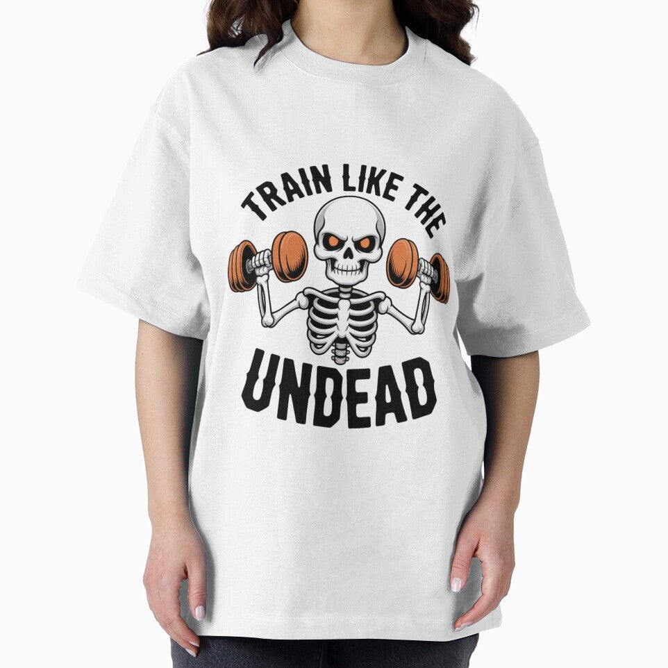 Fitness Skeleton – Train Like the Undead by Michaelredmail Unisex , , , Long Sleeve Tee
