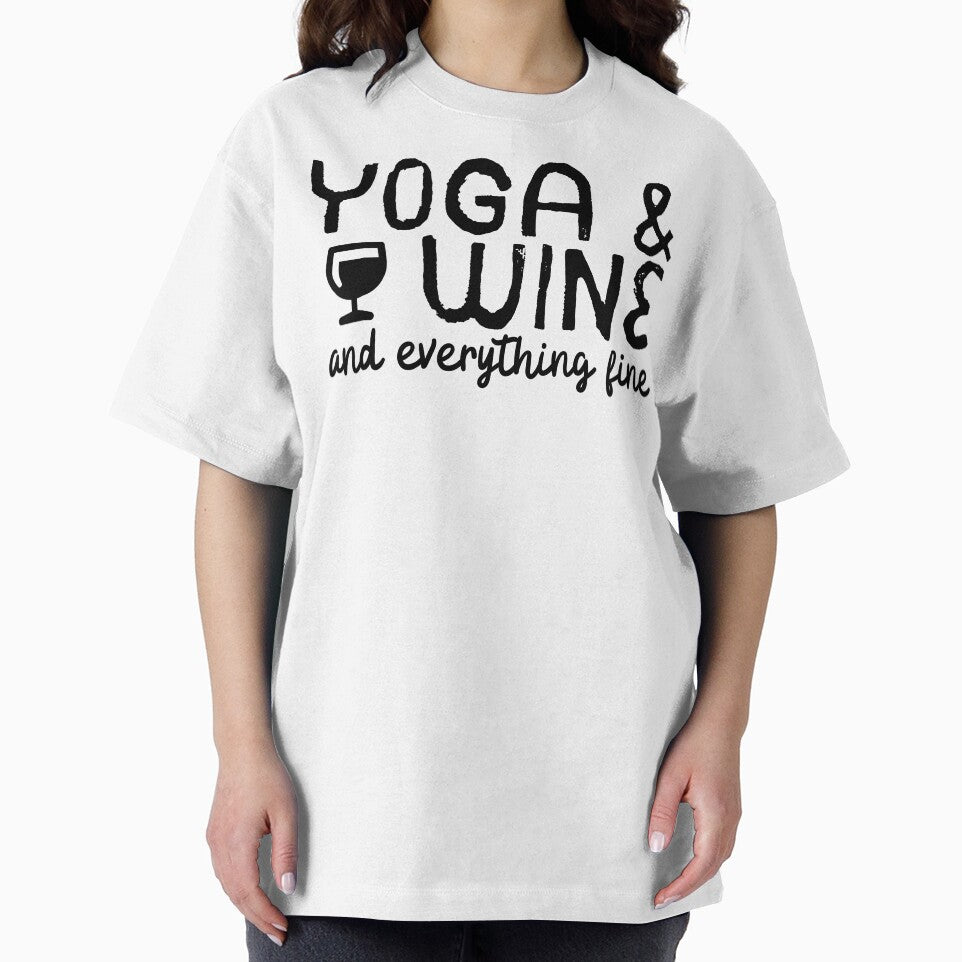 Yoga And Wine And Everything Fine by m95sim Unisex , , , Long Sleeve Tee