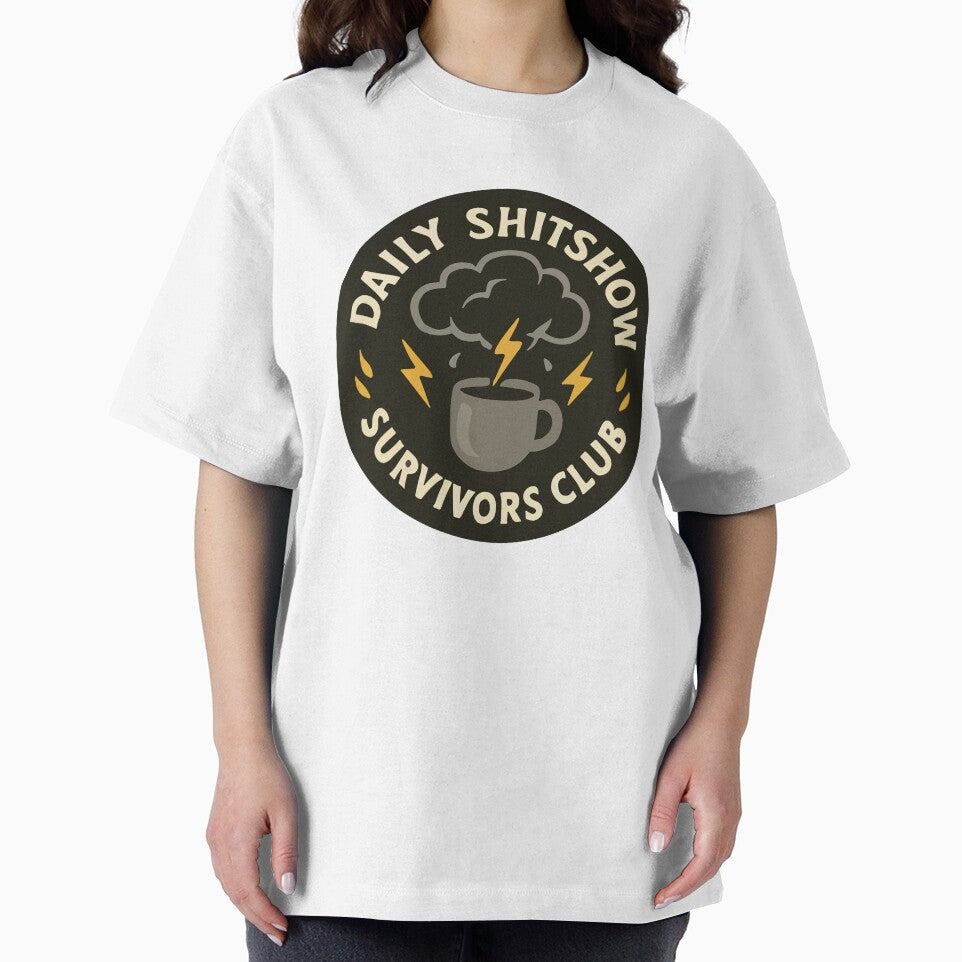 Daily Shitshow Survivors Club Coffee Emblem by BrownHorse90s Unisex , , , Long Sleeve Tee