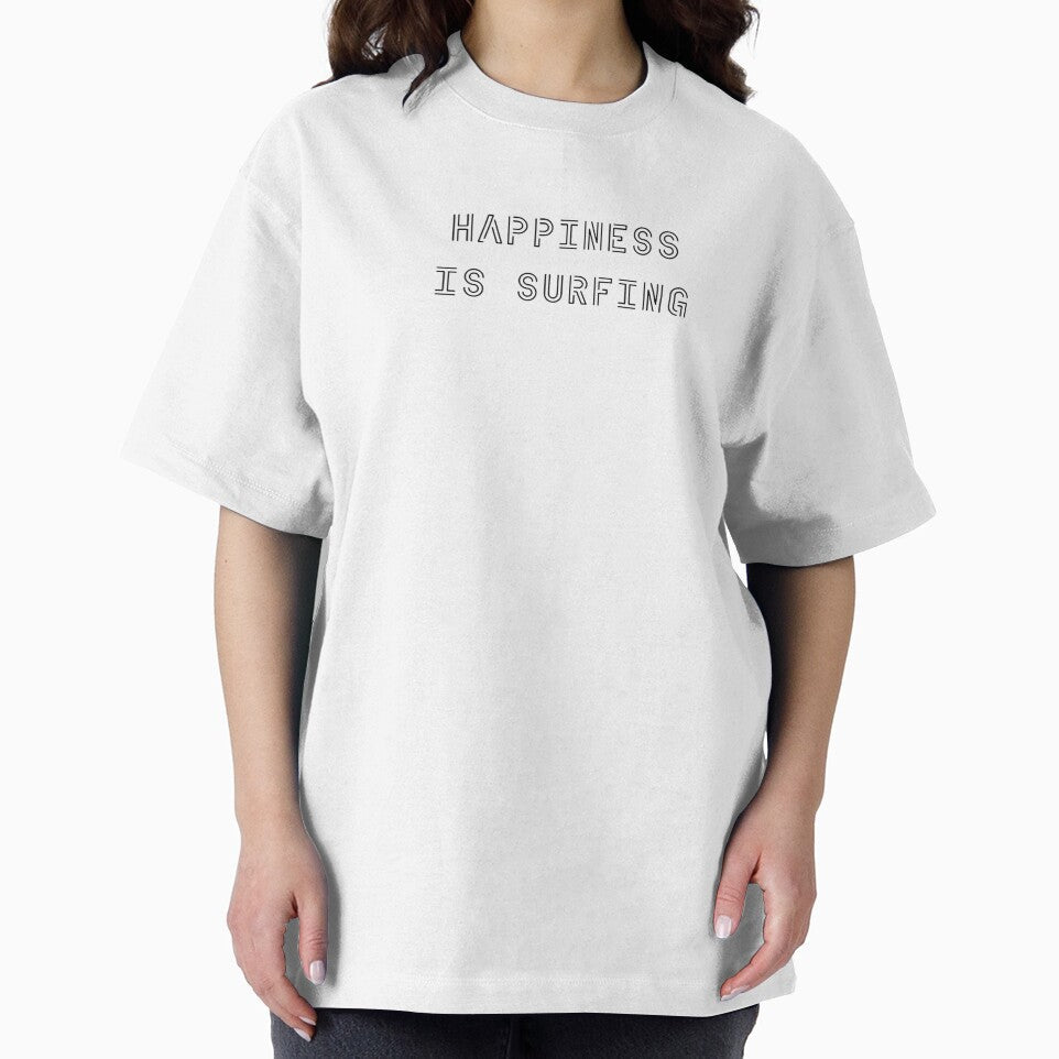 Happiness is Surfing by OptimaShirts Unisex , , , Long Sleeve Tee