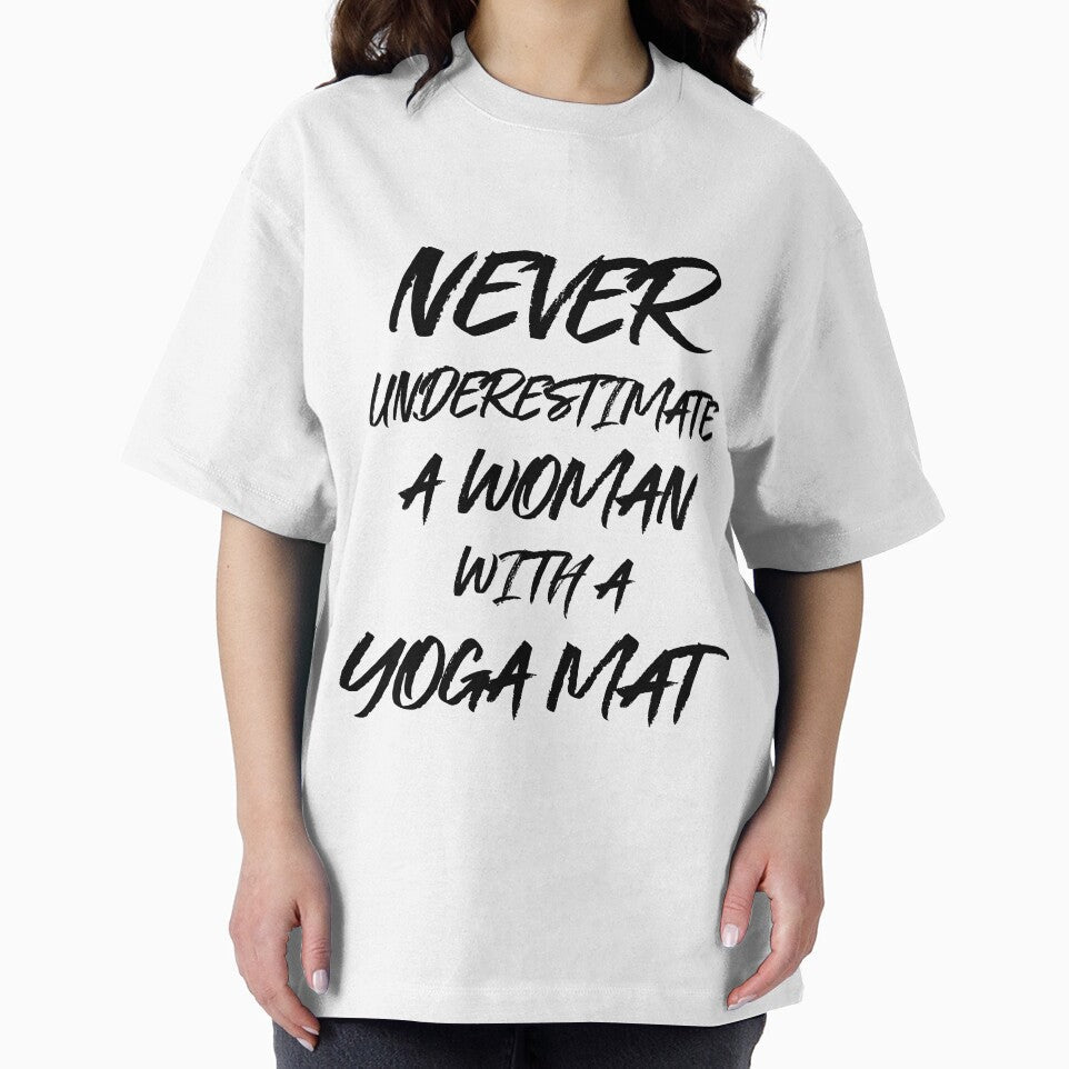 Funny Woman With Yoga Mat by RiseandShineTee Unisex , , , Long Sleeve Tee