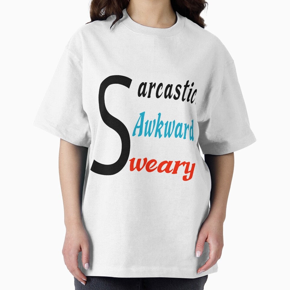 Sarcastic. Awkward. Sweary. gift for mom gift for dad by darishoping Unisex , , , Long Sleeve Tee