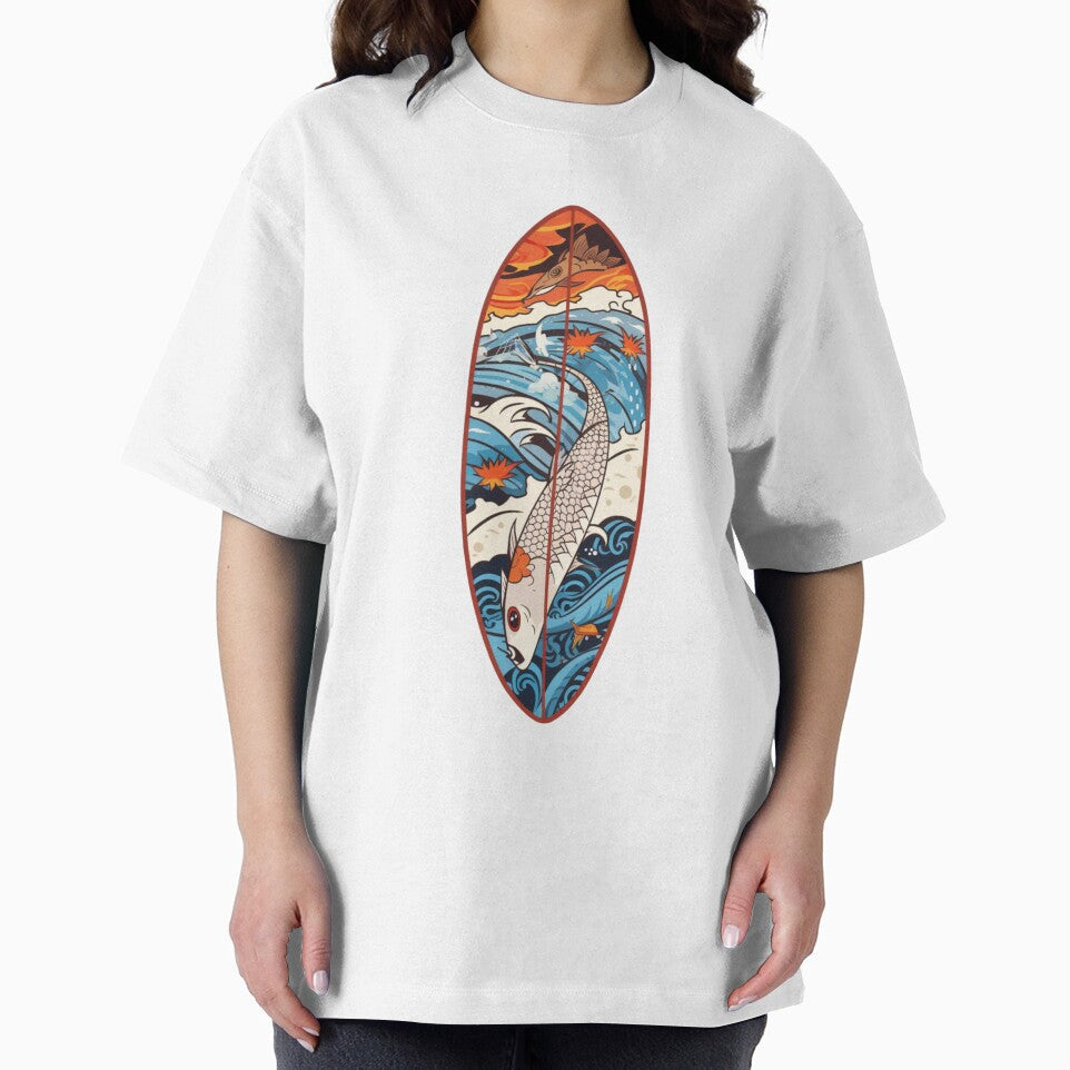 Surfing Fish board by HarriPaloma Unisex , , , Long Sleeve Tee