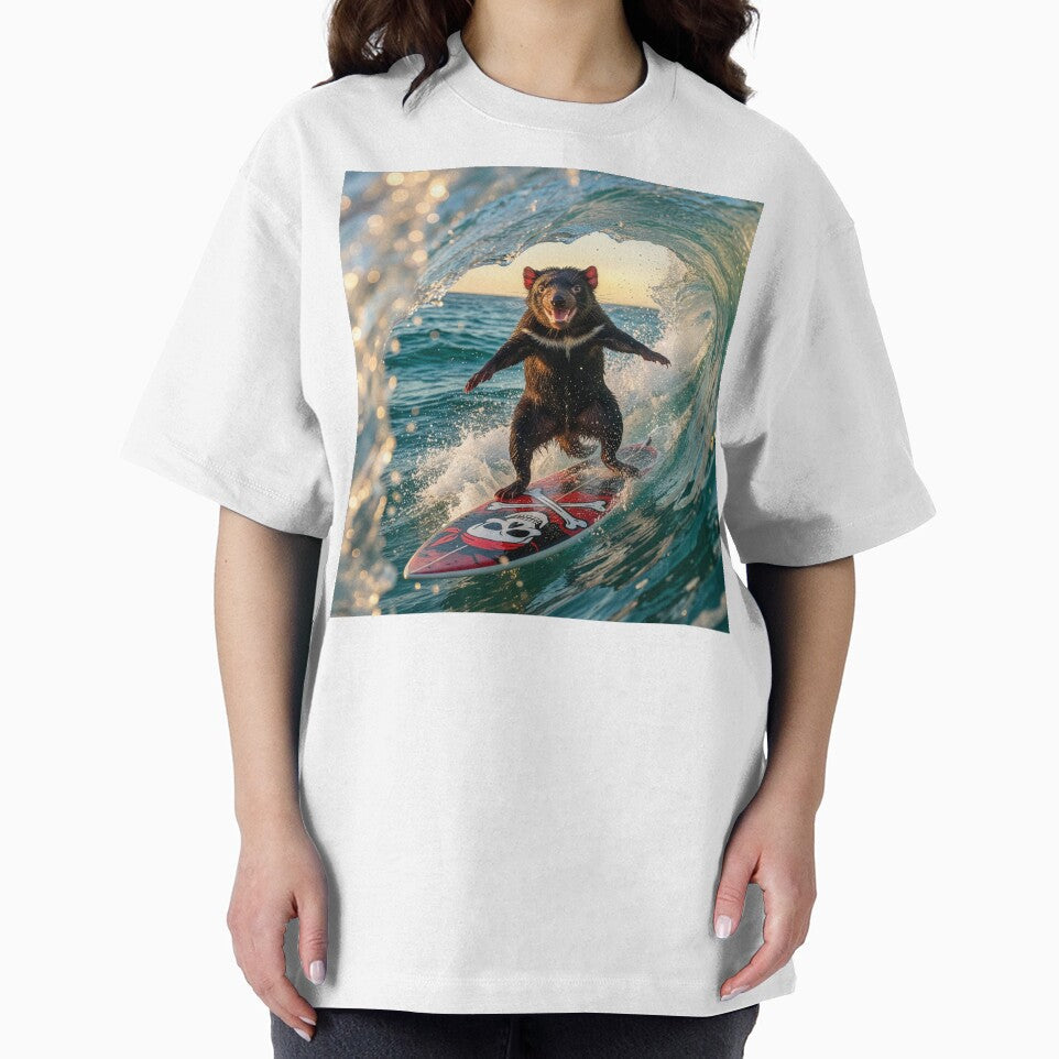 Surfin' Tasmanian Devil by Tridentulus Unisex , , , Long Sleeve Tee