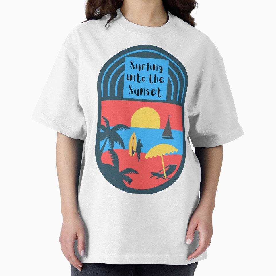 Surfing into the Sunset by TIPJ Unisex , , , Long Sleeve Tee