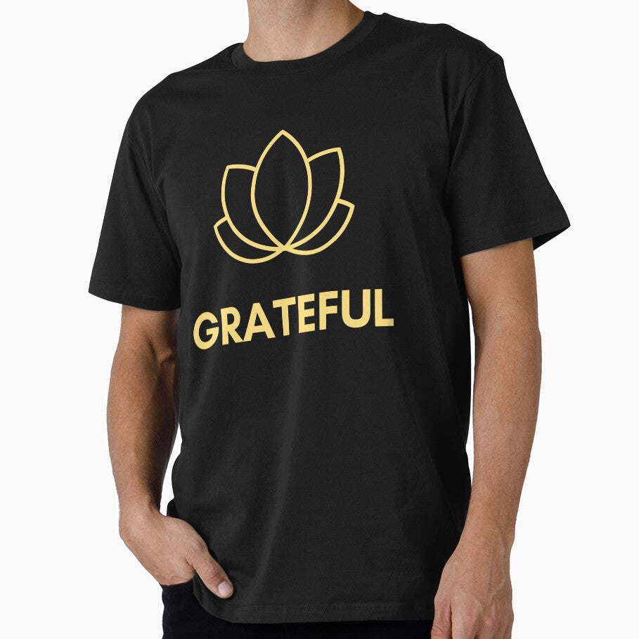 Grateful Yoga Lotus Design by Liniskop Unisex , , , Long Sleeve Tee