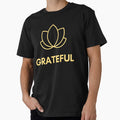 Grateful Yoga Lotus Design by Liniskop Unisex , , , Long Sleeve Tee