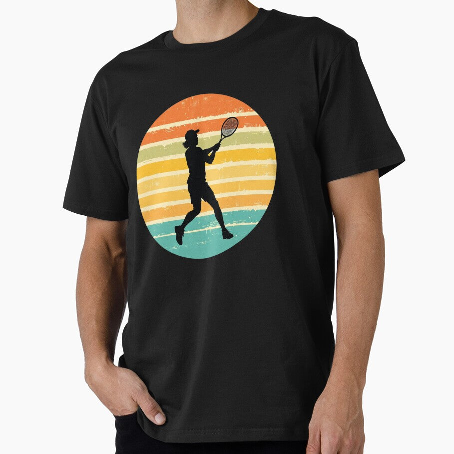 Vintage Tennis Player Retro Sunset Vibes by Kia Blaze
