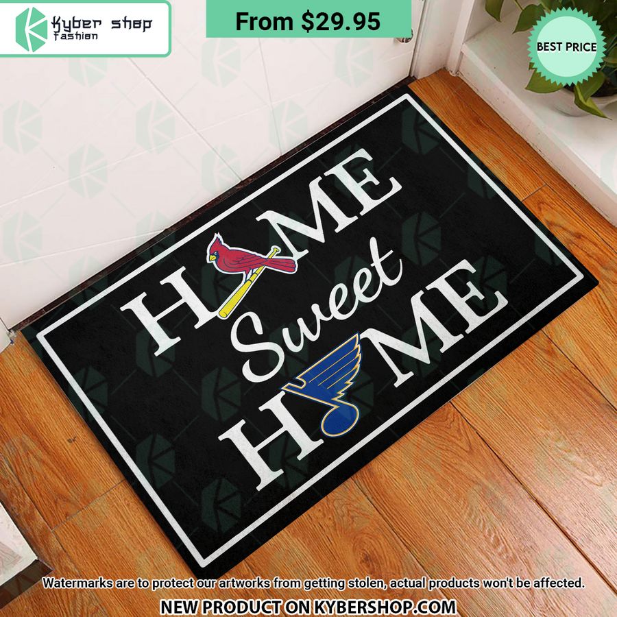 St. Louis Blues St. Louis Cardinals Home Sweet Home Doormat