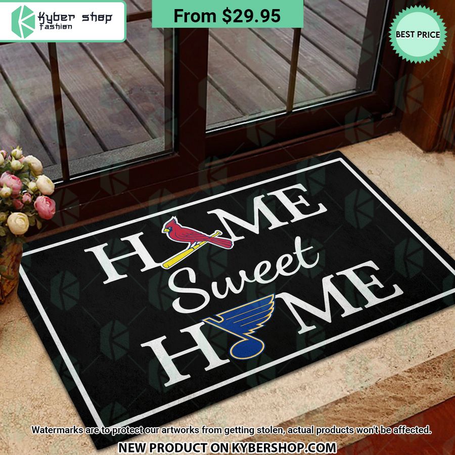 St. Louis Blues St. Louis Cardinals Home Sweet Home Doormat