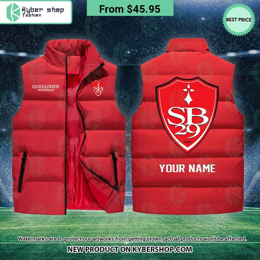 Stade Brestois 29 CUSTOM Sleeveless Puffer Down Jacket