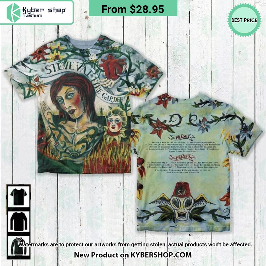 Steve Vai Fire Garden Album Cover Shirt