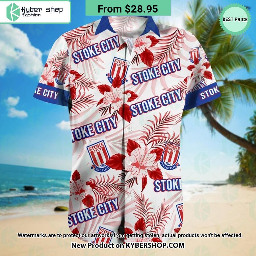 Stoke City FC Floral Hawaiian Shirt and Shorts