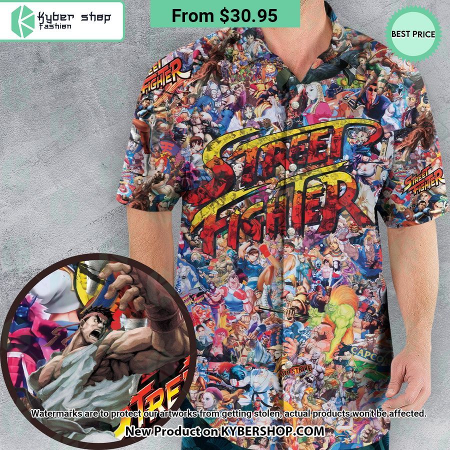 Street Fighter Colorful Pattern Hawaiian Shirt