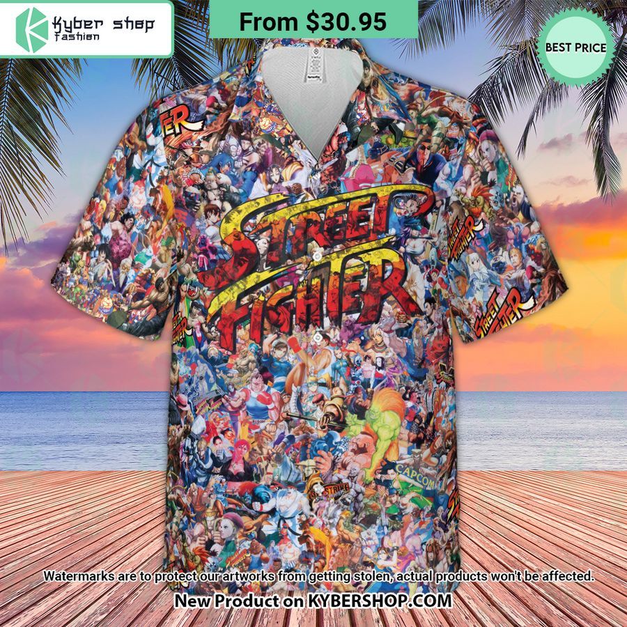 Street Fighter Colorful Pattern Hawaiian Shirt
