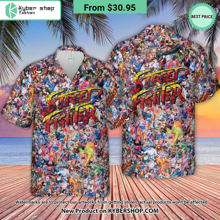 Street Fighter Colorful Pattern Hawaiian Shirt