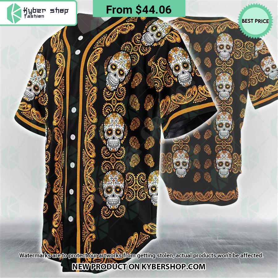 Sugar Skull Baseball Jersey