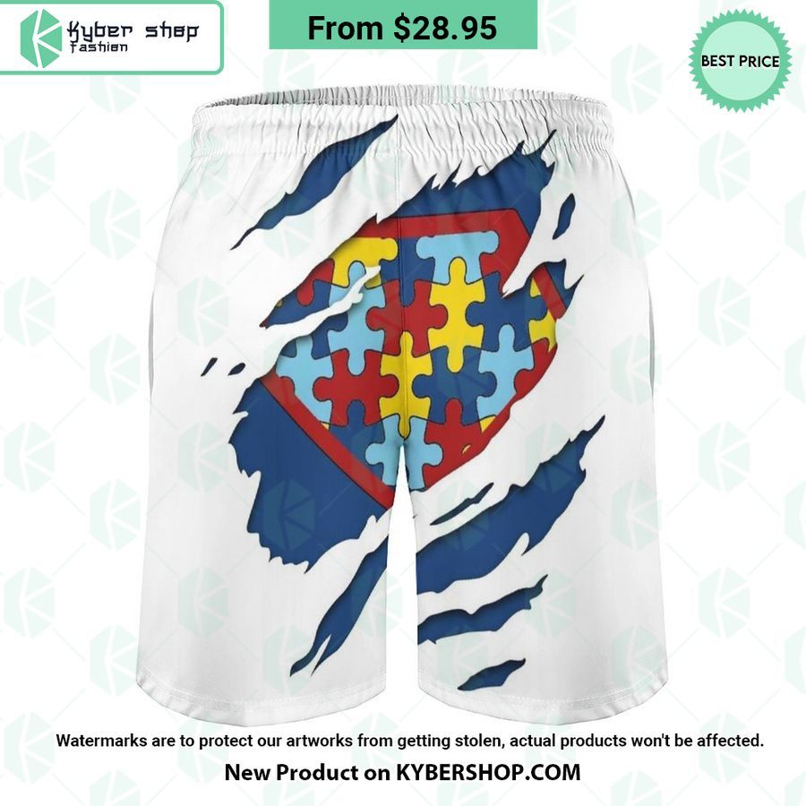 Super Man Autism Awareness Puzzle Men Shorts