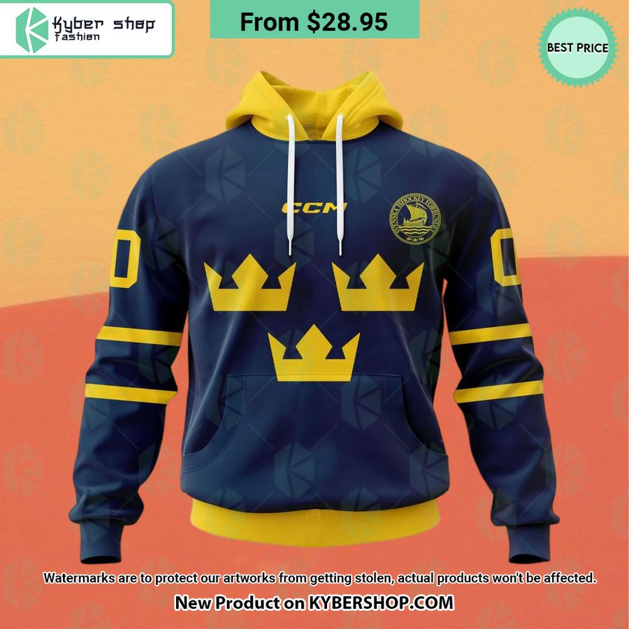 Sweden National Ice Hockey Team Navy Hoodie, Shirt