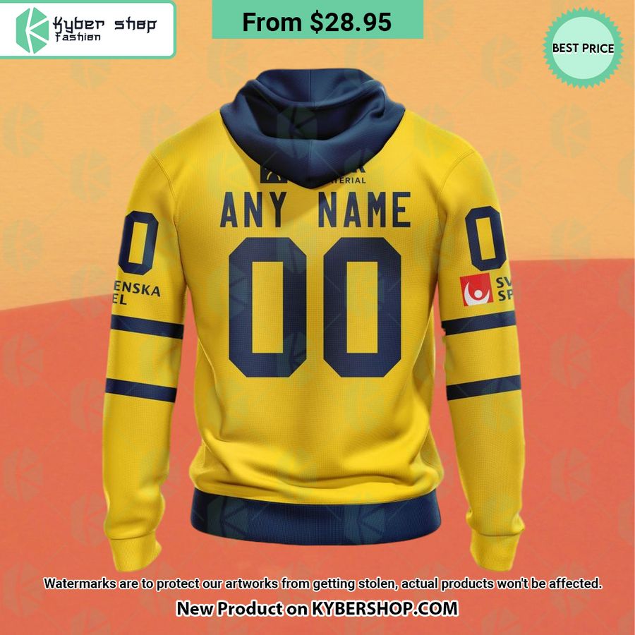 Sweden National Ice Hockey Team Yellow Hoodie, Shirt