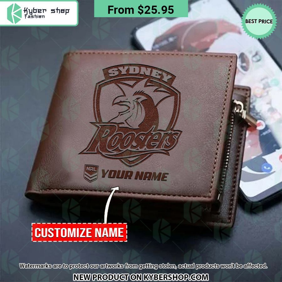 Sydney Roosters NRL Leather Wallet