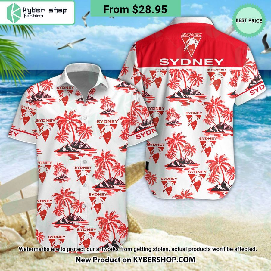 Sydney Swans Hawaiian Shirt Shorts