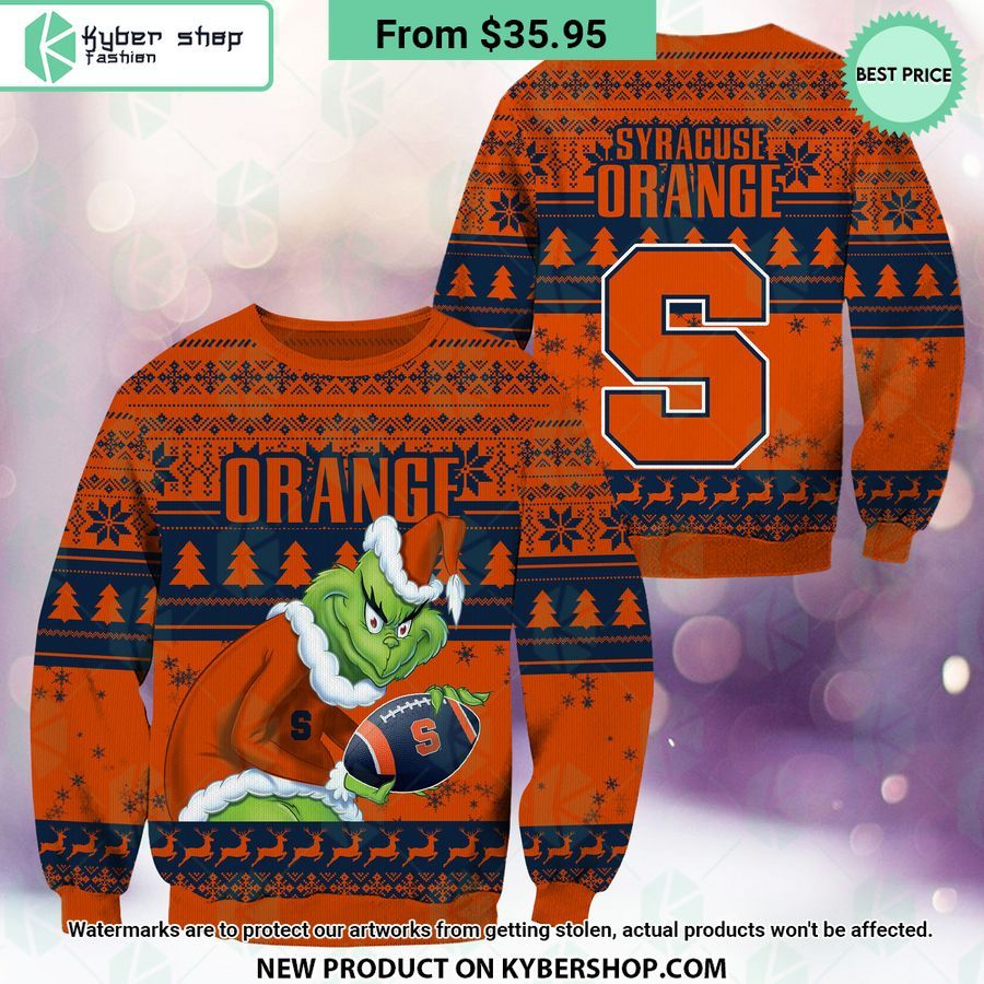 Syracuse Orange Grinch Christmas Sweater