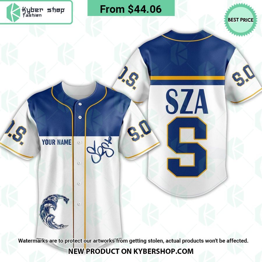 SZA SOS Album CUSTOM Baseball Jersey
