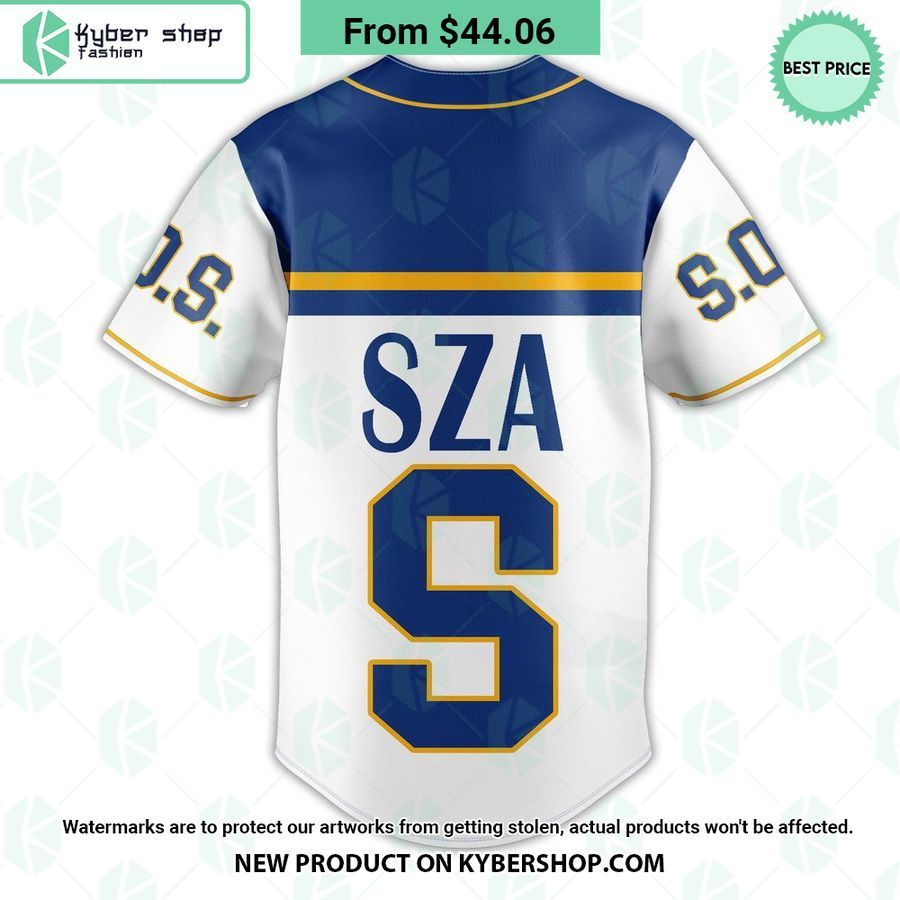 SZA SOS Album CUSTOM Baseball Jersey