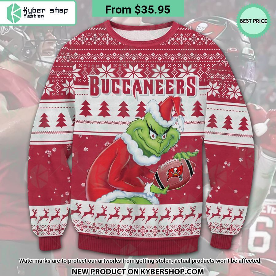 Tampa Bay Buccaneers Grinch Ugly Christmas Sweater